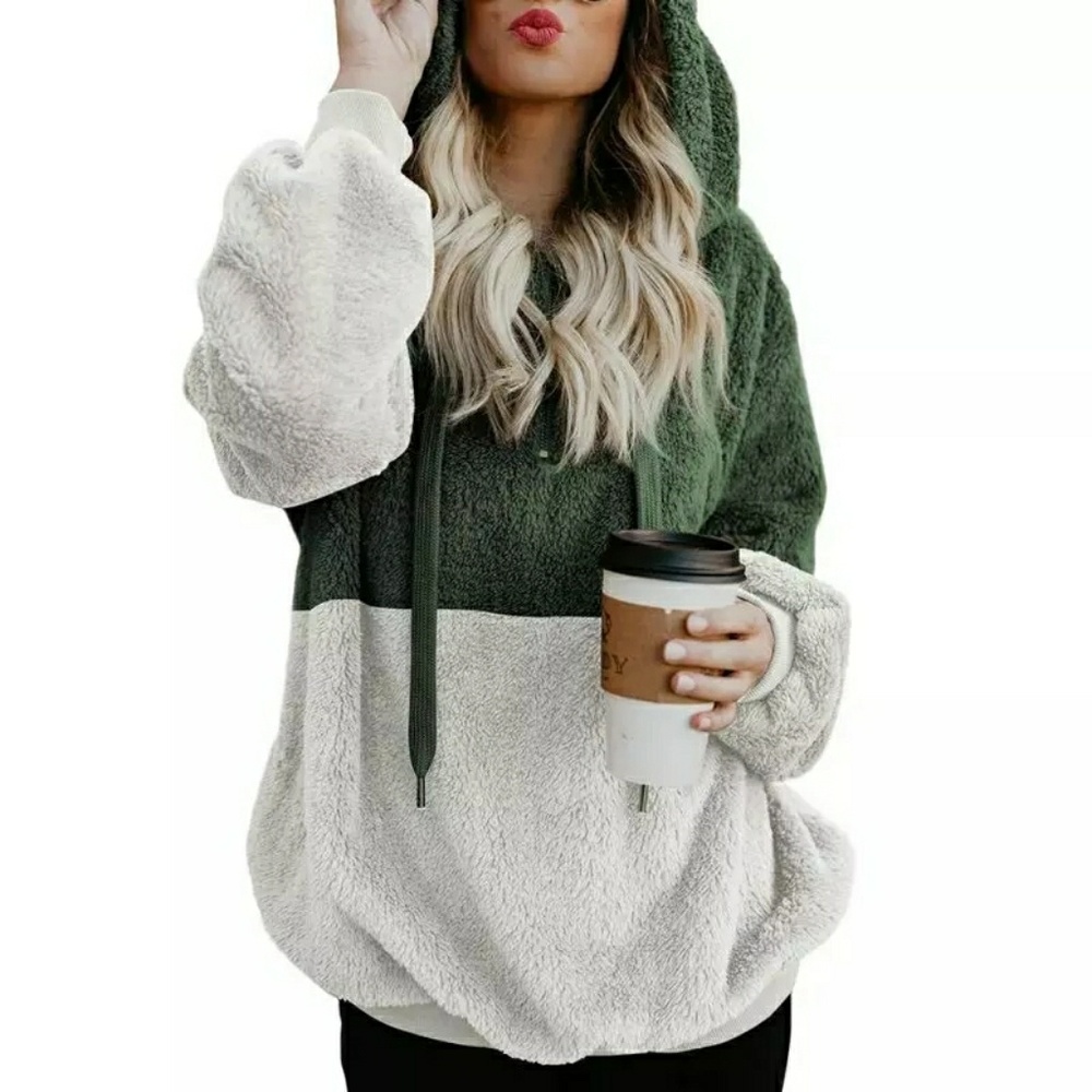 Quarter-zip fleece hoodie